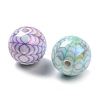 Halloween UV Plating Opaque Acrylic Beads OACR-B035-04-2