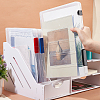 3 Pcs 3 Colors Portable Transparent Plastic A4 File Box CON-PH0002-28B-5