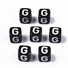 Opaque Acrylic Beads X-SACR-N002-01G-2
