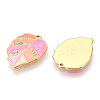 Real 18K Gold Plated 304 Stainless Steel Rhinestone Pendants STAS-A084-31G-04-2