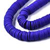 Flat Round Handmade Polymer Clay Beads CLAY-R067-12mm-09-3