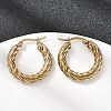 304 Stainless Steel Twist Ring Hoop Earrings EJEW-Z146-01G-04-1