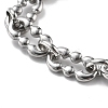 304 Stainless Steel Oval Link Chains Bracelets for Men & Women BJEW-D042-48P-5