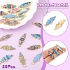 20Pcs 10 Colors Alloy Enamel Pendants FIND-YW0007-86-2