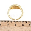 Brass Micro Pave Cubic Zirconia Cuff Rings for Women RJEW-L132-03G-02-5