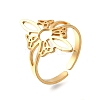 304 Stainless Steel Adjustable Cuff Rings RJEW-S628-03G-2