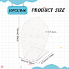 10Pcs L-Shaped Acrylic Slant Back Earring Display Stands EDIS-FG0001-64-2