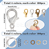 400Pcs 4 Colors Zinc Alloy Lobster Claw Clasps FIND-SP0001-35-2