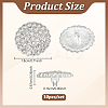 10Pcs 1-Hole Zinc Alloy Rhinestones Flat Round Buttons BUTT-NB0002-01A-2