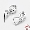 Anti-Tarnish Rhodium Plated 925 Sterling Silver Pendant Bails STER-E050-36P-A-3