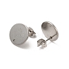 201 Stainless Steel Stud Earring Findings STAS-D244-25P-A-2