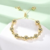 Brass Round Beads Slider Bracelets for Women BJEW-D357-06B-G-4