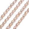 Transparent Electroplate Glass Beads Strands EGLA-A037-T6x8mm-B04-1