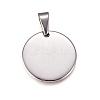 Tarnish Resistant 304 Stainless Steel Pendants STAS-I135-29P-1