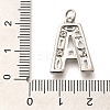 Brass Micro Pave Clear Cubic Zirconia Pendants KK-G521-01P-A-3