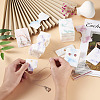 210Pcs Marble Pattern Paper Hair Ties & Earring Display Card Sets CDIS-FW0001-03-6