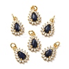 Natural Sodalit Teardrop Charms G-A034-03G-1