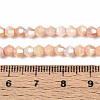 Ombre Effect Dyed Glass Beads Strands GLAA-T025-4mm-09A-4