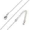 Brass Boston Link Chain Necklaces for Women NJEW-D302-02P-2