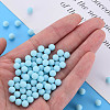 Opaque Acrylic Beads PAB702Y-B01-07-5