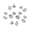 Non-Tarnish 304 Stainless Steel Stud Earring Findings STAS-R063-35-3