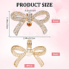 4Pcs Alloy Crystal Rhinestone Wedding Shoe Decorations FIND-CP0002-06KCG-2