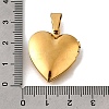 316 Stainless Steel Locket Pendants STAS-C123-02A-G-3
