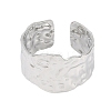 Non-Tarnish 304 Stainless Steel Textured Open Cuff Rings LS-RJEW-C095-08C-P-2
