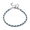 Polyester Cord Braided Bracelet Makings MAK-Z003-01P-24-1