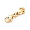 304 Stainless Steel Double Lobster Claw Clasps X-STAS-E178-01B-G-2