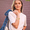 4Pcs 4 Size Brass Round Beaded Stretch Bracelets Set for Women BJEW-AN0001-07-5