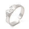 Non-Tarnish 304 Stainless Steel Mountain Open Cuff Ring for Women RJEW-E063-09P-1