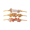 3Pcs 3 Styles Gemstone Braided Bead Bracelets BJEW-JB11146-09-1