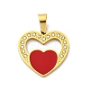 304 Stainless Steel Enamel Pendants STAS-S163-09C-G-1