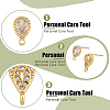 20Pcs 2 Style Teardrop Shape Brass Micro Pave Cubic Zirconia Stud Earring Findings KK-DC0003-04-6