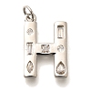 Brass Micro Pave Clear Cubic Zirconia Pendants KK-G521-01P-H-1