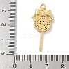 Brass Micro Pave Cubic Zirconia Pendants KK-M300-25G-3