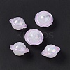 UV Plating Rainbow Iridescent Acrylic Beads PACR-M003-11A-1