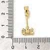 Rack Plating Brass Micro Pave Cubic Zirconia Pendants KK-Z086-66G-06-3