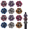 12Pcs 6 Colors Handmade Polymer Clay Rhinestone Beads CLAY-PH0002-08-1