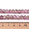 Handmade Gold Sand Lampwork Beads Strands LAMP-R141-8mm-11-4