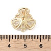 Brass Micro Pave Cubic Zirconia Stud Earring Findings KK-Z094-09G-4