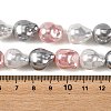 Electroplated Glass Beads Strands GLAA-Z013-01A-05-4