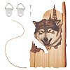 Wood Animal Hanging Ornaments HJEW-WH0053-08F-1