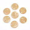 Spray Painted Natural Capiz Shell Connector Charms SSHEL-N039-03E-1