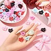 90Pcs 6 Colors Acrylic Beads SACR-YW0001-76-3