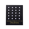 Cubic Zirconia Ear Studs EJEW-E098-H-02-1