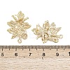 Flower Brass Stud Earring Findings KK-F921-04G-3