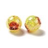 AB Color Transparent Crackle Acrylic Round Beads LS-OACR-A013-03C-1