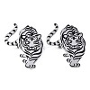 201 Stainless Steel Tiger Lapel Pin JEWB-N007-119P-2